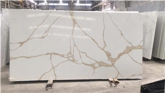 Calacatta White Quartz Artificial Stone Slabs