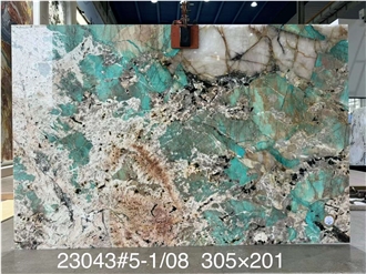 Amazon Green Quartzite Slabs For Countertop Applications