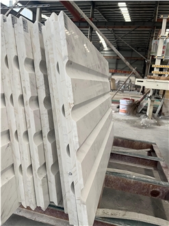 3D Wall Decor Panels White Fluted Marble For Home