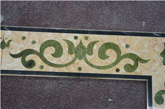 Marble Waterjet Floor Medallions Border For Villa