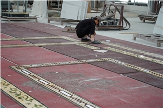 Marble Waterjet Floor Medallions Border For Villa