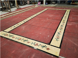 Marble Waterjet Floor Medallions Border For Villa