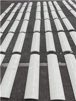White Limestone Curved Column Shafts
