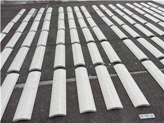 White Limestone Curved Column Shafts