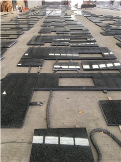 Custom Steel Grey Granite Kitchen Countertops For Design