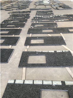 Custom Steel Grey Granite Kitchen Countertops For Design