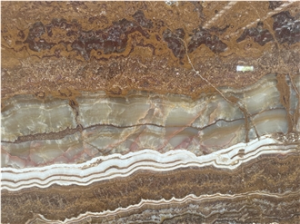 Natural Brown Polished Onyx Stone Caramel Slab Floor Tiles