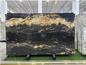 Brazil Gold Silk Magma Gold Granite Polished Slabs