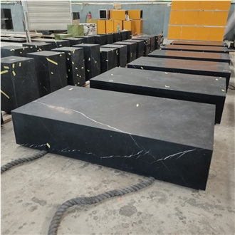 Nero Marquina Marble Coffee Table Living Room Furniture