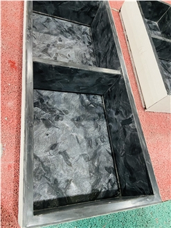 Versace Black Granite 13X20" Niche For Bathroom Wall Slabs