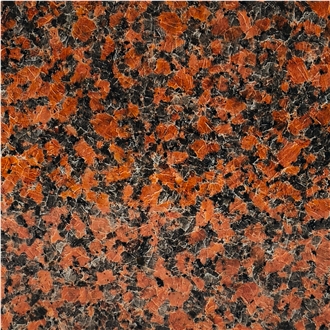 Maple Red Granite Slabs Polished Surface（Happiness Red）