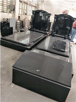 Black Granite Tombstones Western Style