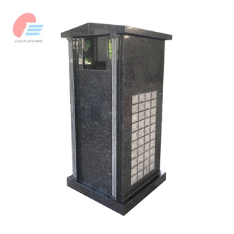 Steel Gray Granite Community Columbarium With Insert Plaque