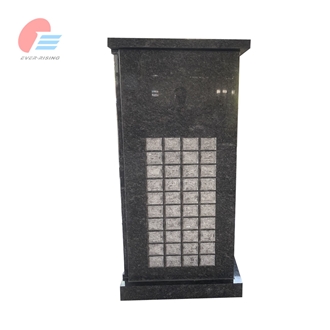 Steel Gray Granite Community Columbarium With Insert Plaque