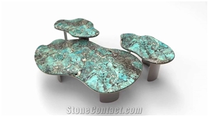 Amazon Green Quartzite Polished Table Top