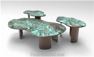 Amazon Green Quartzite Polished Table Top