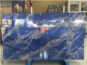 Bolivian Blue Sodalite Luxury Stone Big Slabs Tiles