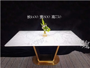 White Marble Dining Table Top