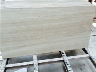 China White Wooden Marble Slabs