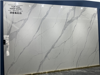 Glacier White Sintered Stone Slab Tile Glazed Sintered Stone