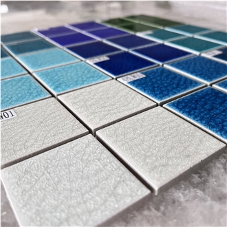 Swimming Pool Decoration Glass Mosaic Tile Pattern Mosaic