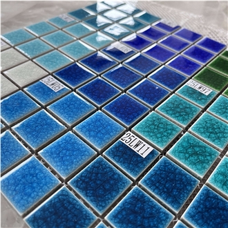 Swimming Pool Decoration Glass Mosaic Tile Pattern Mosaic