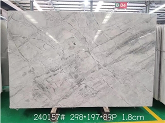 Natural Grey Super White Marble Slab Tile Wall Tiles