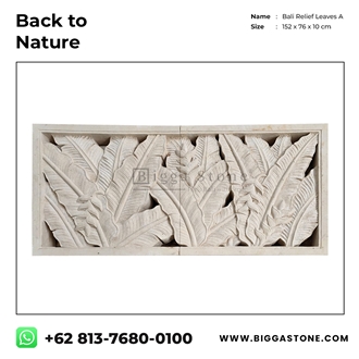 Bali Wide Leaves Wall Relief