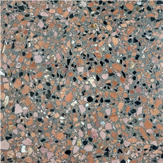 Ceppo Black Red Terrazzo Tile