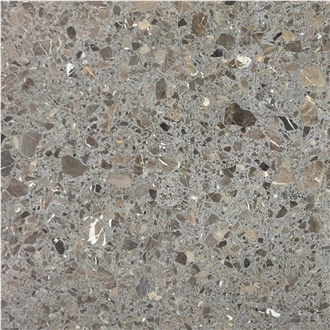 Ceppo Gray Caramel Terrazzo Tile