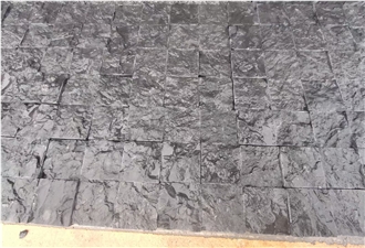 Black Horseshoe Granite Splitface Tiles