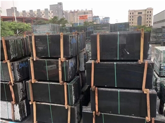 Wager Black Granite Slab Tiles