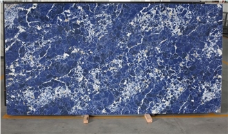 Blue Sodalite Quartz Artificial Stone Slabs