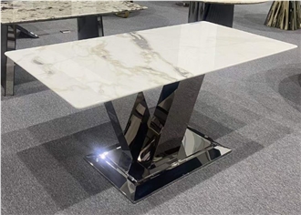 Oyster White Marble Dover White Dining Table