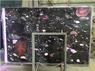 Pebble Black Granite Slabs