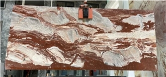 Rojo Monica Quartzite Slab For Floor Tiles