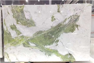 Wall Floor Decoration Polished Paradise Jade Marble Slab