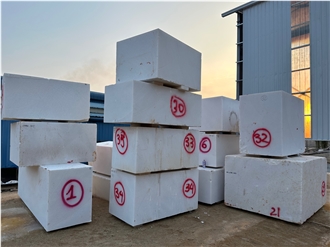 Vietnam White Marble Block, Viet Nam White Marble, Hanphar