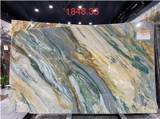 Blue Van Gogh Quartzite Slabs Louise Blue Vatican Tile