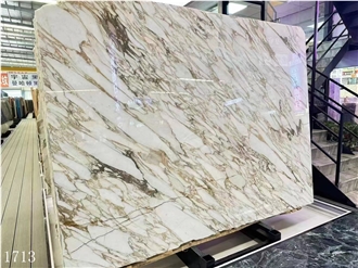 Calacatta Gold Marble Slabs Golden Oro Stone Tile Wal Use