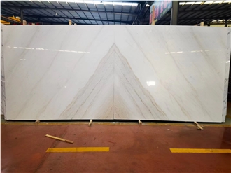 China Guangxi White Marble Slabs Kwong Sal