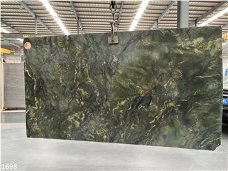 Verde Fantastico Quartzite Slabs Interior Wall Decoration