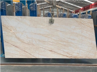 Goldtop Natural White Marble Slab Tiles Spider Gold Marble