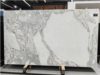 High Polished Dover White Marble Slabs