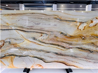 Rainbow Impression Quartzite Slabs