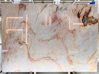 Rosso Aquarella Quartzite Slabs