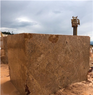 Golden Sunset Marble Block, Turkey Golden Marble