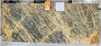 Arizonite Blue Gold Marble Slabs