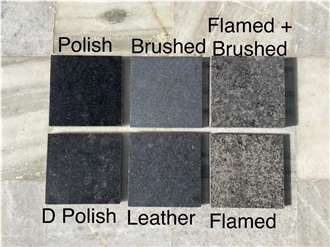 ASH BLACK GRANITE TILES FLAMED FINISH