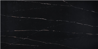 AQ9182 Calacatta Black Quartz Slabs With Competitive Price